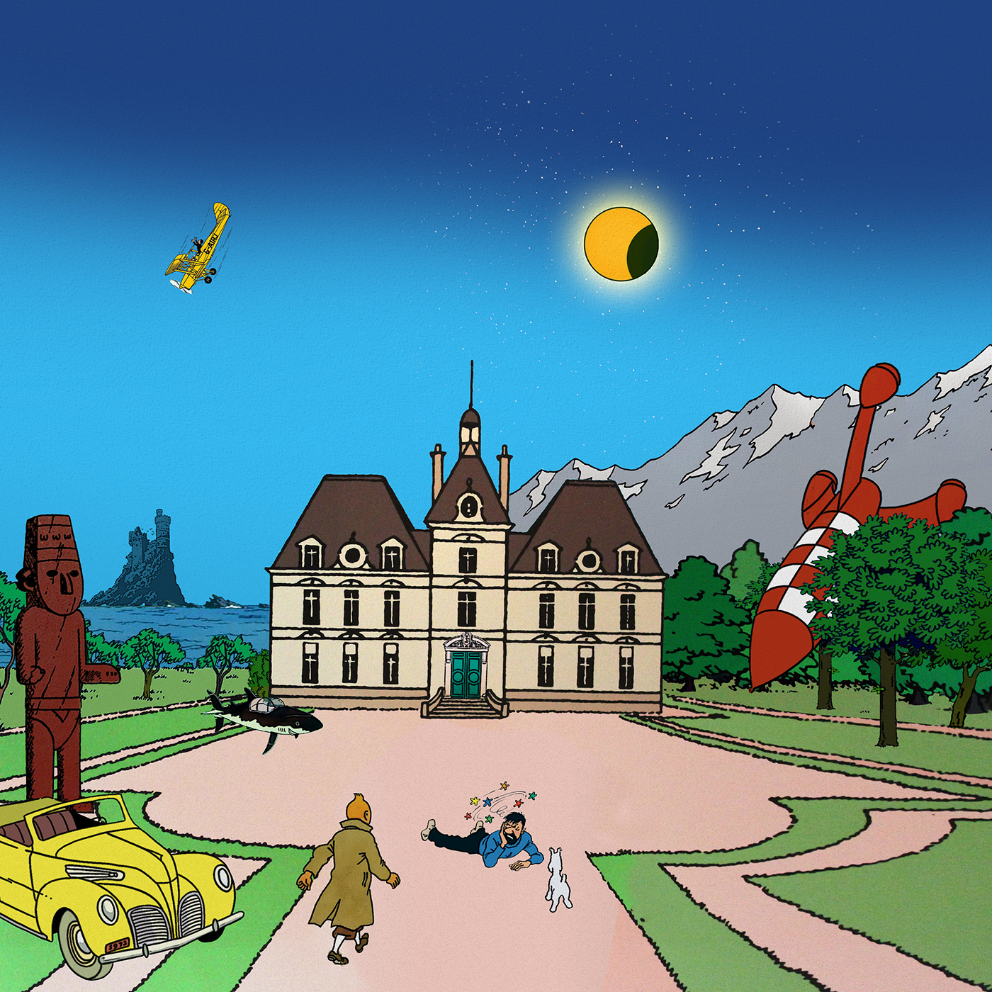 Tintin Page 63 - projet de couverture