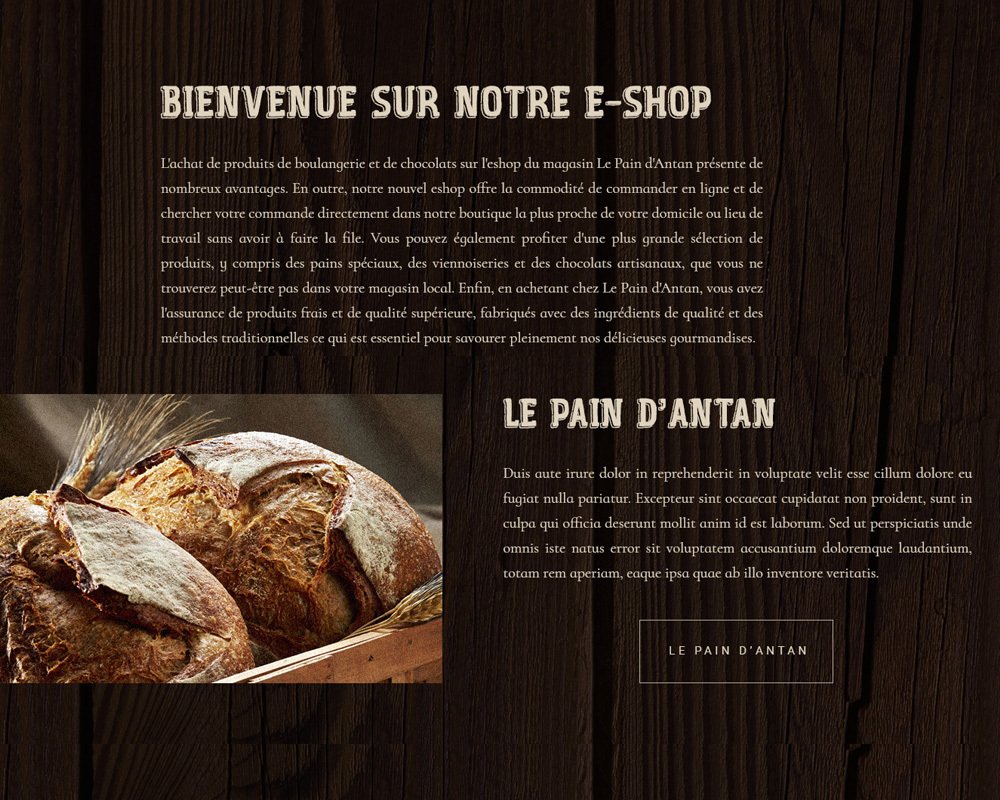 Créations Graphiques E-shop Le pain d'Antan (2023)